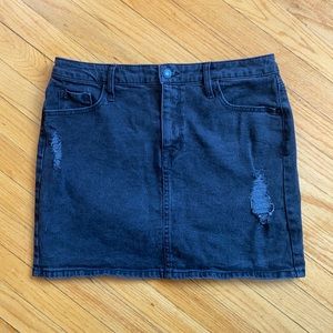 Mossimo Supply Co Black Denim Skirt